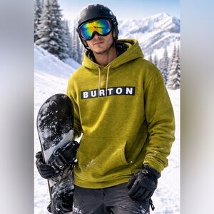 Burton VTG  90’s Y2K Men's Keef Heather color with French Terry fleece Hoodie